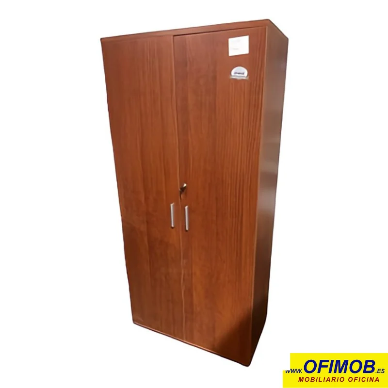 Armario alto de oficina cerezo con puertas