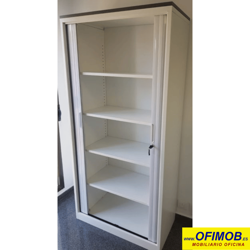 Mueble metálico puerta corredera persiana ofimob