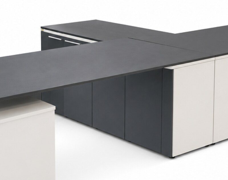 Mesa Ofimob con muebles auxiliares altura mesa