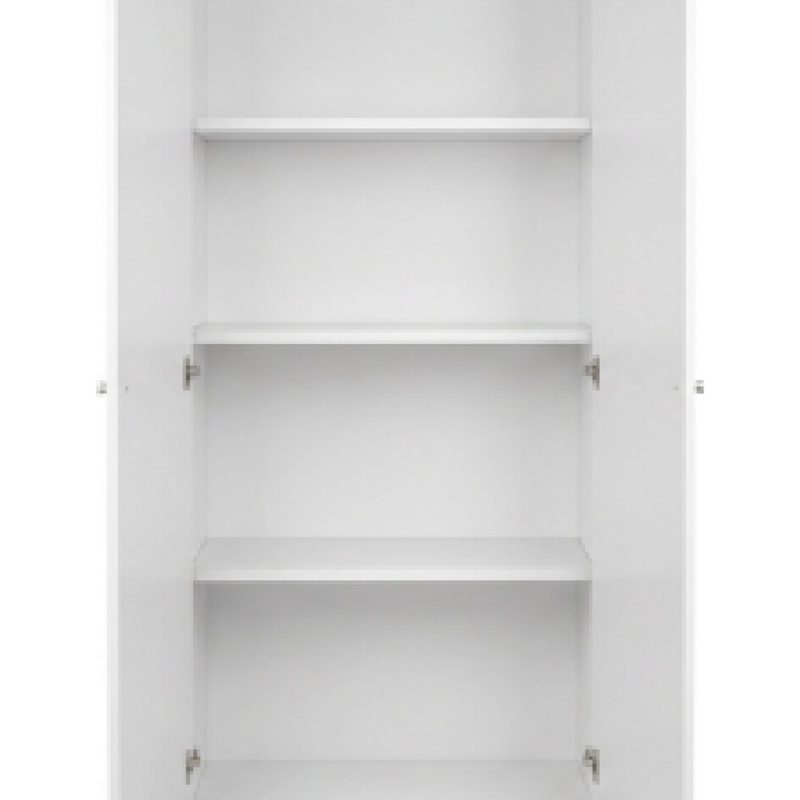 Mueble de Oficina 100x197x42 blanco interior con baldas